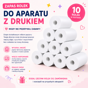 🧻 Zestaw 10 Białych Rolek do Aparatu